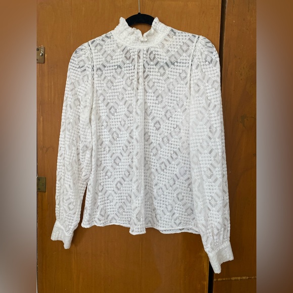 Sezane White Lace Top - Picture 4 of 11